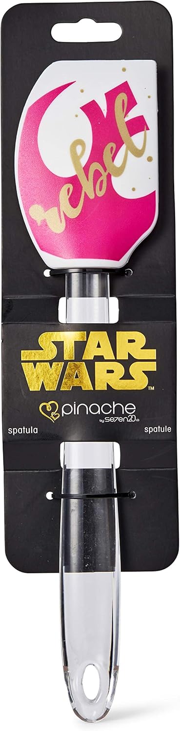 Star Wars 11-Inch Silicone Spatula - Cute Home Kitchen Baking Utensil - White & Pink Rebel Design