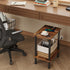 2-Tier UTBT105F VIMBER Side Table with Charging Station, End Tables with USB Port and Outlets, Nightstands with Storage
