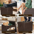 350 lbs, 17x13x13 BelugaHelper Storage Ottoman Foot Rest Stool, Foldable Leather Footstool Storage Bench with Thicker