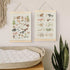 Qvapt 1624,Wild Decor,Set 2 Animals Nursery Animal Wood Poster Hanger Animal Alphabet Poster Hanger Frame,ABC Canvas