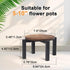 5-10 Inch Vigordream Plant Stand Indoor, Heavy Duty Sturdy Metal Plant Holder, Wooden plant Stool, Single Plant Pot
