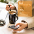 Leo Gifts for Women 15oz Ceramic Coffee Mug with Lid, Spoon, Coaster, Astrology Tea Cup (Black-Gold)
