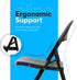 Commercial 350lb 2 Pack) Oline Folding Chair, Indoor Outdoor Plastic Stackable Foldable Guest Chairs for Events Office