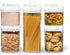 Felli Flip Tite Food Storage Container - 5” LARGE 5pk Set, Airtight Lid, Stackable Plastic Canister for Pantry