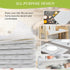 Cooyes Refrigerator Liners, 12" x 24" Super Absorbent Washable Shelf Liner for Kitchen Cabinets, 6 Pack Gray Slate