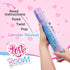 12Inches 4Pcs 4 Pack Gender Reveal Confetti Cannon - Biodegradable Powder & Heart Shaped Confetti Poppers - Pink