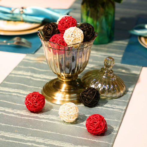 Yaomiao 15 Pieces Wicker Rattan Balls, Decorative Orbs for Craft, Party, Wedding Table Decoration