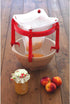 KitchenCraft 2 Home Made Jam Strainer/Jelly Bag and Stand with Recipe in Gift Box, Plastic/Polyester, Pieces, White/Red