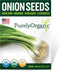 Purely Organic Products LLC Organic Onion Seeds (Bunching Evergreen) - Approx 200 Seeds - USDA Organic,