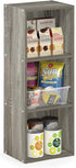 Furinno Pasir 3-Tier No Tool Assembly Open Shelf Bookcase, French Oak