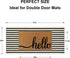 Striped Outdoor Front Door Mat 24"x51", Washable Black and White Rug Runner, Reversible Foldable Doormat