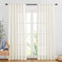 NICETOWN Linen Sheer Curtains, Rod Pocket & Back Tab Vertical Window Treatments for Living Room, Natural, W52 x L84,
