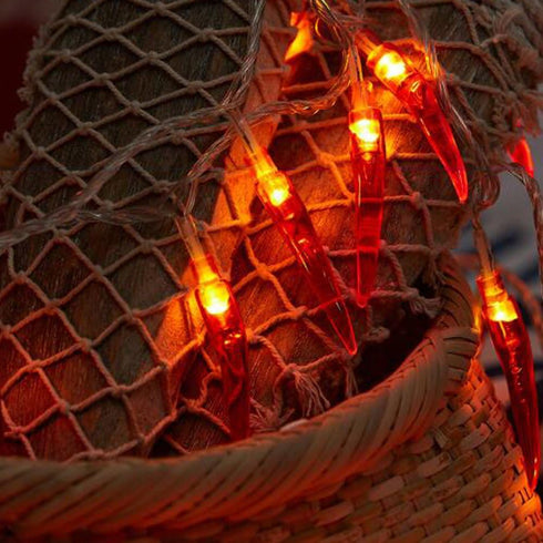 Dreamworth Lights,20ft 40 Red Chili String LED Chili String Lights Battery Operated Remote Contol Fairy Lights