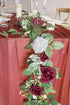 Lookein Burgundy Chiffon Table Runner 10 Feet, Sheer Wedding Table Cloth 29x120 Inches Rustic Decorations