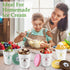 4 Pack 1 Frozen Set cyrico Ice Cream Containers with Silicone Lids for Homemade Ice Cream, Quart Each Reusable Sorbet