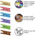 Mini Natural Wooden Clothespins with Jute Twine, 250pcs, 1 Inch Photo Paper Peg Pin Craft Clips with 66ft Natural Twine