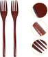 EXCEART 2 Pcs Wooden Forks: Japanese Wood Dinner Forks, Handmade Kitchen Utensil for Cooking, Stirring, Eating