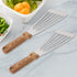 HaSteeL 12.5In Stainless Steel Fish Spatula, Heavy Duty Slotted Turner with Plastic Handle, 2Pcs for Grilling Cooking
