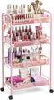 TOOLF 4 Tier Rolling Utility Cart - Durable Metal Design Pink Utility