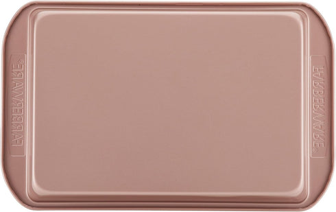 Farberware Baking Nonstick Cake Pan, Rectangle, 9 Inch x 13 Inch, Red Rose Gold