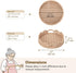 Counter, GRANNY SAYS Wicker Decorative Scalloped Trays for Home Decor, Coffee Table Trays with Handles, Woven Rattan