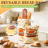 2 Packs 17x12 Inch Reusable Bread Bags for Homemade Bread, NFETLLD Homemade Sourdough Bags Storage Container Keep Loaf