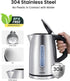 6 Presets, 1-Hr 1.7 1500W COMFEE' Stainless Steel Electric Kettle, Temperature Control with Keep Warm, Kettle Water