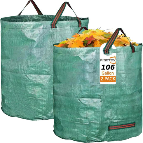 Leaf Collector & Leaf Bag 2-Pack | 106 Gallon Reusable Standable Yard