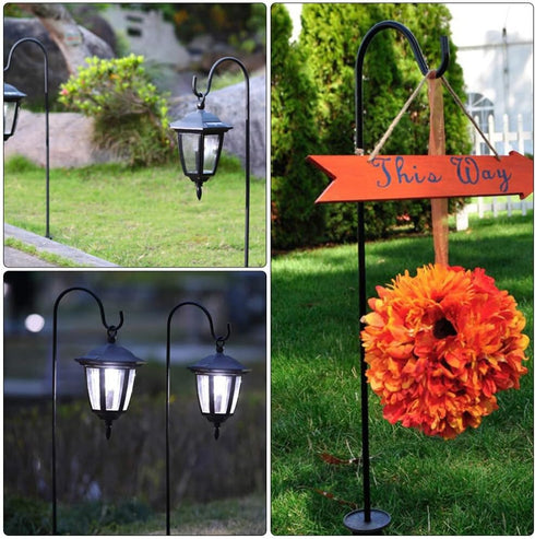 2Pack IMIKEYA Shepherds Hooks for Outdoor: Shepherd Hooks Plant Garden Stake Plant Stand Hangers Outdoor Hanger Hook