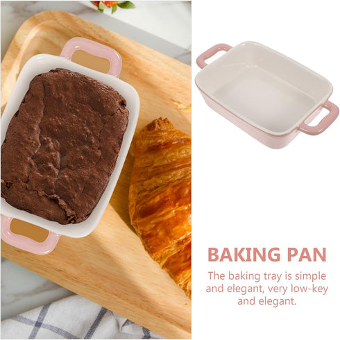 Cabilock Ceramic Bakeware Set, Rectangular Lasagna Pans for Cooking, Baking Dish for Kitchen Microwave Oven