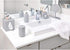 iDesign Cade Collection Facial Tissue Box Cover for Bathroom and Vanity Countertops, Matte Gray, 6.1" x 5.15" x 5.4"