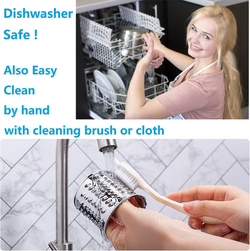Stainless Steel Slicer Shredder Attachment for KitchenAid Mixer, Cheese Grater Attachment, Food Slicer for KitchenAid