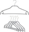 MAWA by Reston Lloyd Silhouette Series Non-Slip Clothes Hanger with Bar & Hook for Pants and Skirts, Set of 5, Silver
