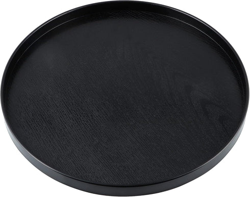 MDLUU 13" Plastic Serving Tray, Ottoman Tray, Round Butler Tray for Breakfast in Bed, Coffee Table Decor, Party