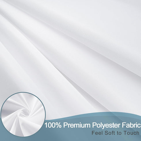 Long Shower Curtain Liner, 78 Inches Height, Water-repellent Fabric with 12 Hooks, White, 72x78