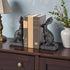 Rabbit Bookends, Decorative Bunny Book Ends for Shelves, Unique Rabbit Figurine Bookends, Heavy Resin Book Holder