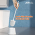 JIGA 3 Pack Toilet Brush and Holder Set, Toilet Bowl Brush with Caddy, Bathroom Stiff Bristles Toilet Scrub Brush, White