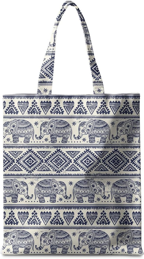 CSHVJ Animal Plant Tote Bag SeaTurtle Butterfly Cat Elephant Gifts Lemon Vegetable Themed