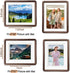 RRQKMBO 8x10 6x8,Rounded Natural Dark Walnut Solid Wood Picture Frames, Hand Make Crafted Original Wood Frame with Mat