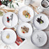 6pcs 10inch Set Webbylee Melamine Pasta Plates - Dinnerware Dishes for Indoor and Outdoor Use, Break-resistant, White