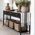 72 Inches yuboo Black and White Table Runner Farmhouse Style, Modern Long Geometric Woven Coffee Table Runner Long