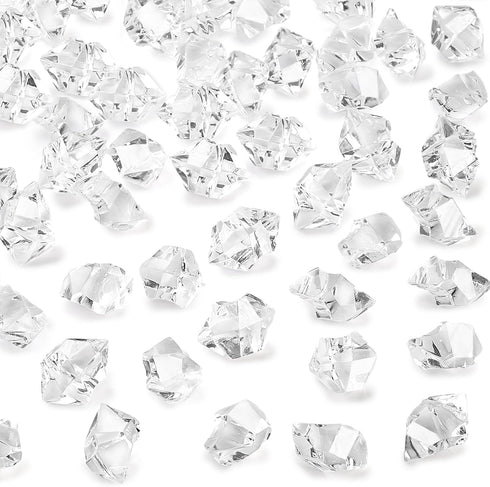 DomeStar Fake Ice, 150PCS Plastic Diamonds, Acrylic Rocks for Wedding Party Table Scatter