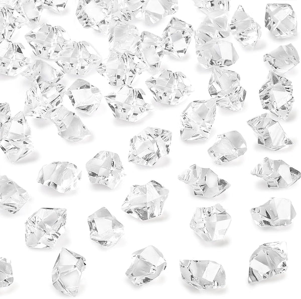 DomeStar Fake Ice, 150PCS Plastic Diamonds, Acrylic Rocks for Wedding Party Table Scatter