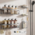 Veken Adhesive Shower Caddy 5-Pack,Heavy Weight Bearing,Large Wall Mounted Shower Shelves Rack,Organizer