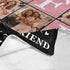 AOFUN 8 BFF Personalized Blanket with Photo and Pictures - Customized Gift for Best Friendship - Women Friends
