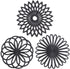 Set of 3 Silicone Trivet Mats - Hot Pot Holder for Table & Countertop, Non-Slip & Heat Resistant Kitchen Hot Pads