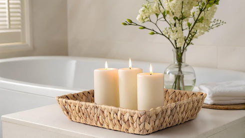 2 Pack, Set Small Wicker Basket Tray Small Rattan Basket for Gifts,Entryway Console,Tabletop,Office | Woven Wicker