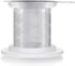 Teabloom Stainless Steel Loose Leaf Tea Infuser with Porcelain Lid/Coaster, Fits Most Mugs and Cups