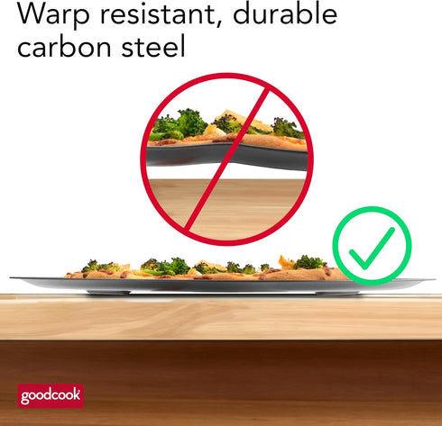 GoodCook AirPerfect Nonstick 16” Pizza Pan, Perforated Round Pizza Tray for Oven, Carbon Steel Baking Pan