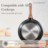 ESLITE LIFE Nonstick Ceramic Frying Pan Skillet, 8'' (Black), Non-Toxic, Compatible with All Stovetops, PTFE & PFOA Free